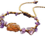 دستبند امیتست (Amethyst) و اونتورین (Aventurine)